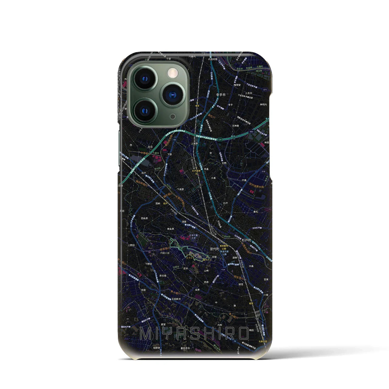 【宮代(埼玉県)】地図柄iPhoneケース(バックカバータイプ)