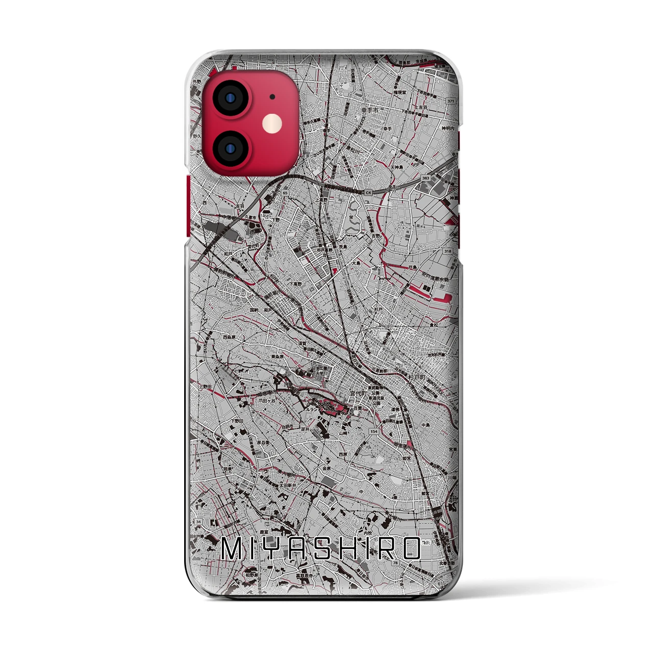 【宮代(埼玉県)】地図柄iPhoneケース(クリアタイプ)
