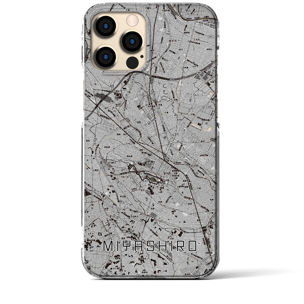 【宮代(埼玉県)】地図柄iPhoneケース(クリアタイプ)