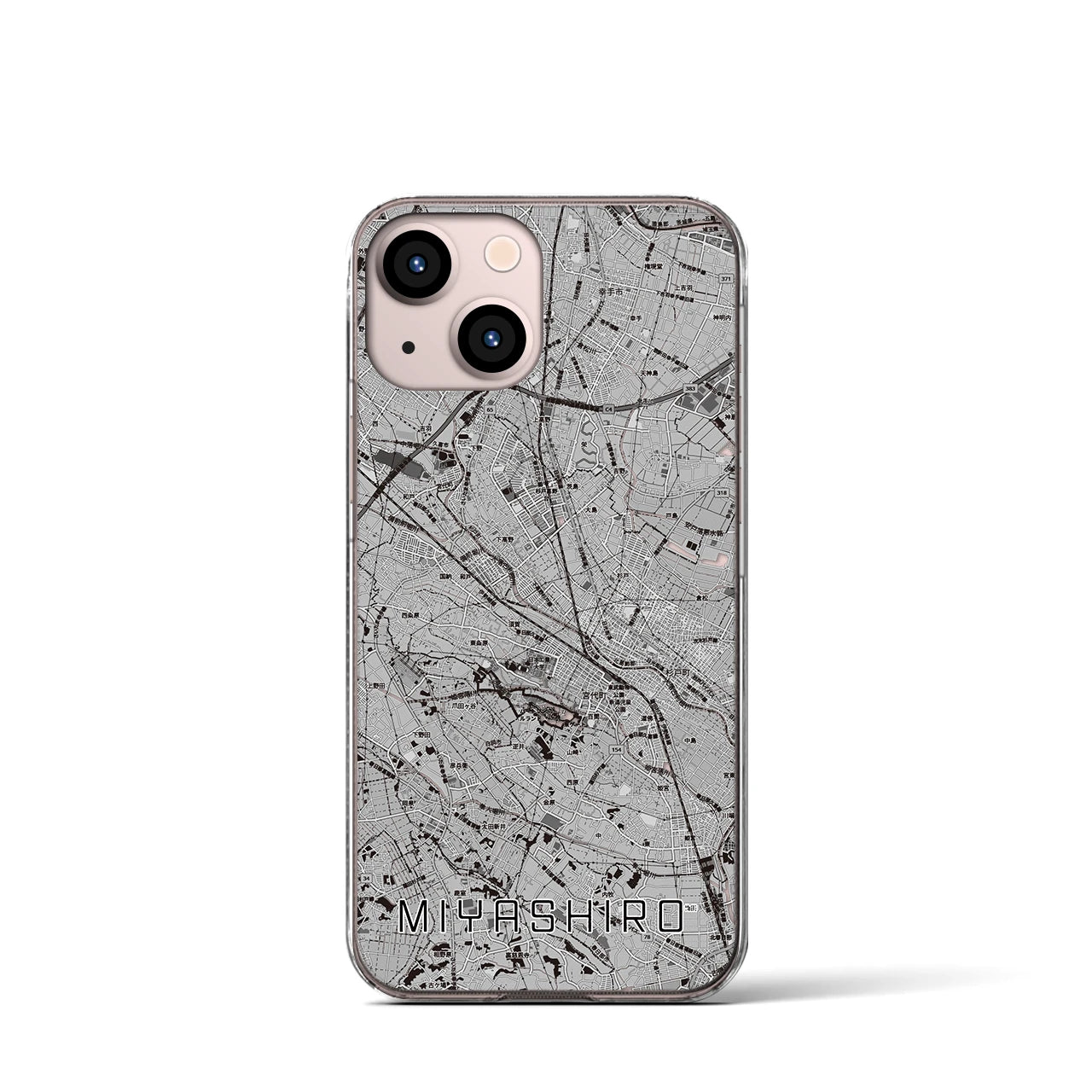 【宮代(埼玉県)】地図柄iPhoneケース(クリアタイプ)