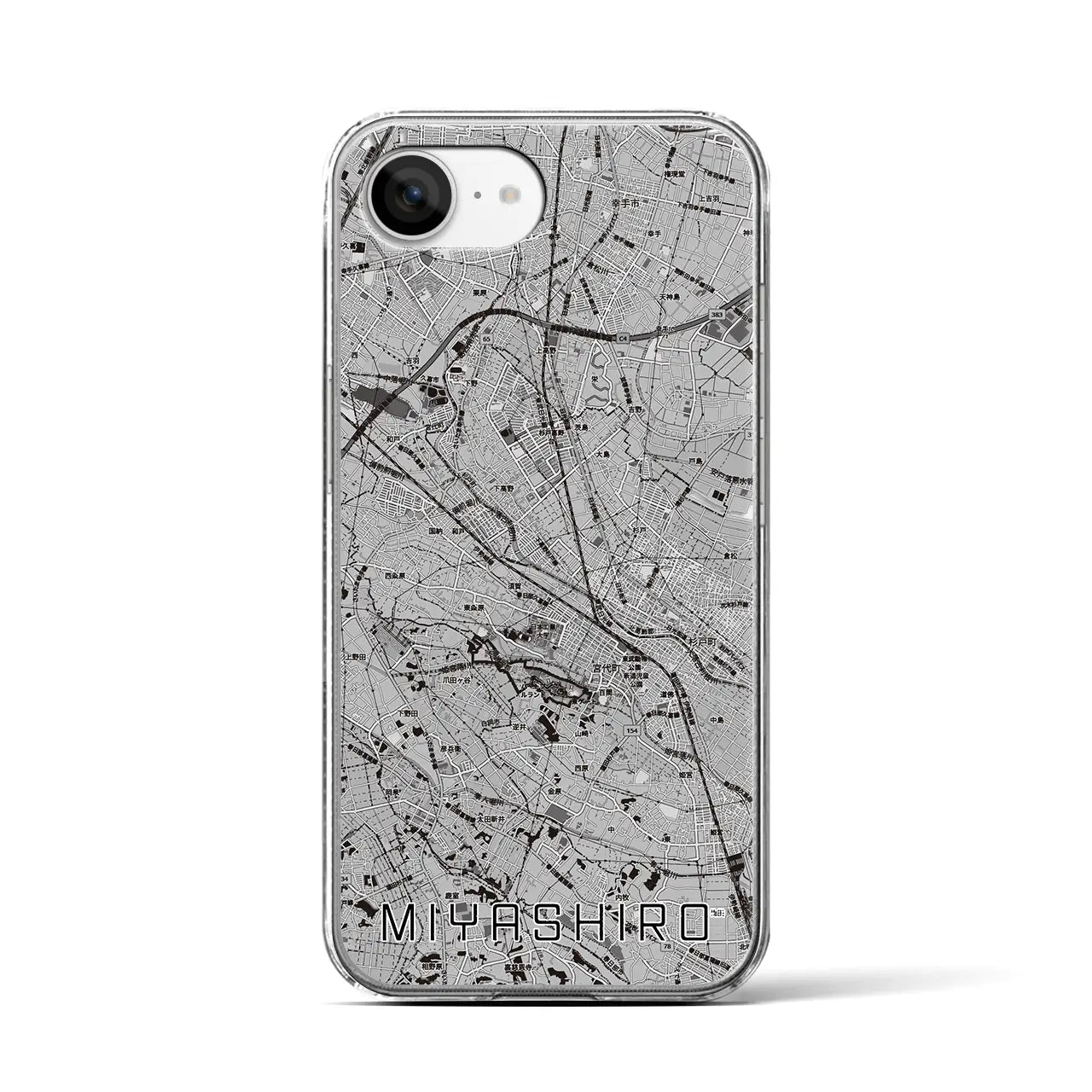 【宮代(埼玉県)】地図柄iPhoneケース(クリアタイプ)