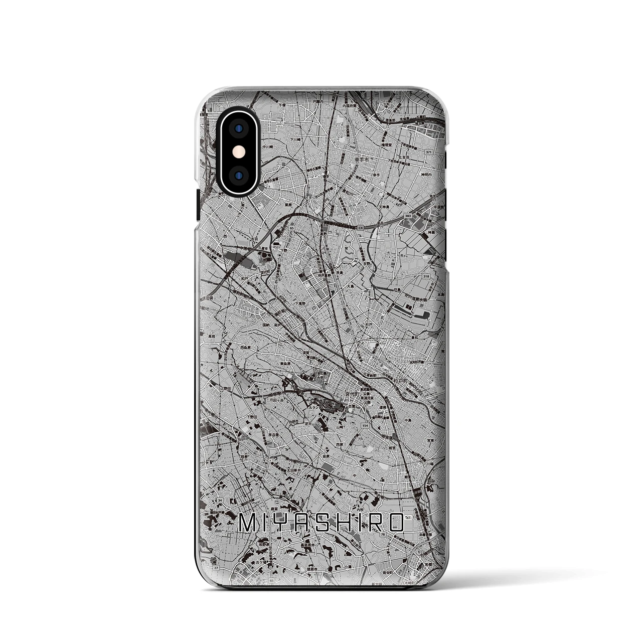【宮代(埼玉県)】地図柄iPhoneケース(クリアタイプ)