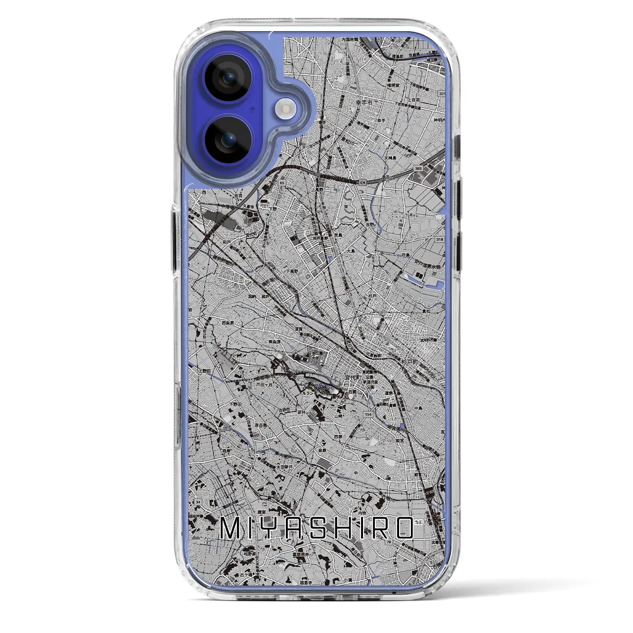 【宮代(埼玉県)】地図柄iPhoneケース(MagSafeタイプ)