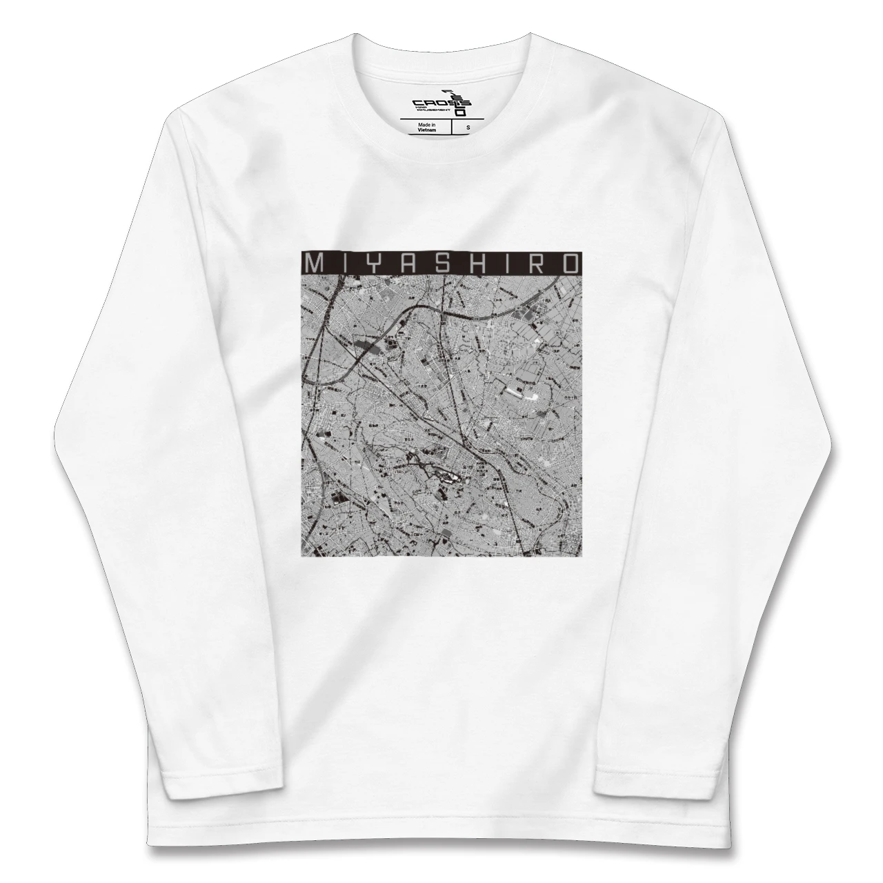 【宮代(埼玉県)】地図柄ロングスリーブTシャツ