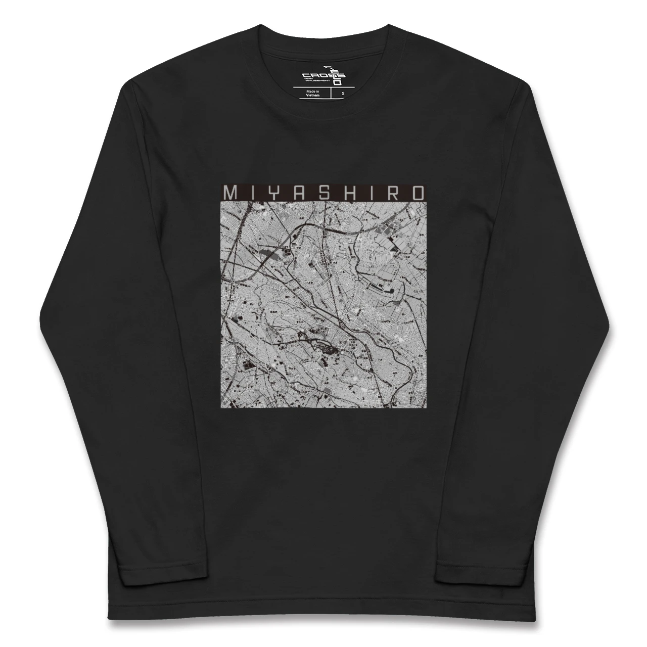 【宮代(埼玉県)】地図柄ロングスリーブTシャツ