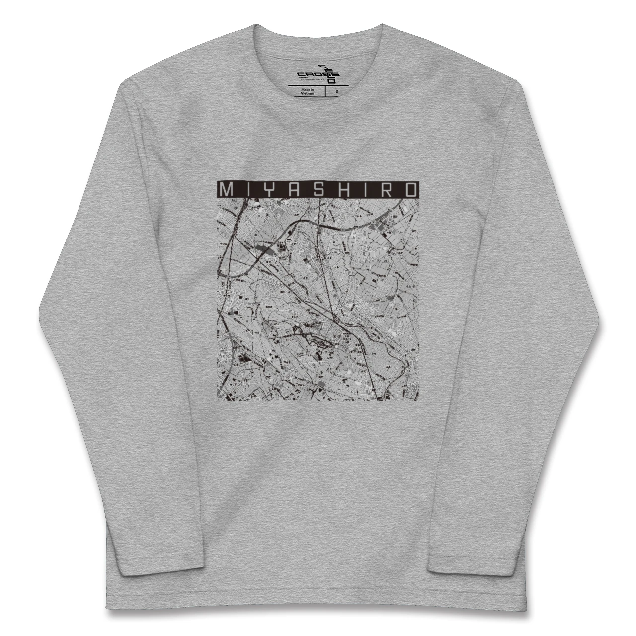 【宮代(埼玉県)】地図柄ロングスリーブTシャツ