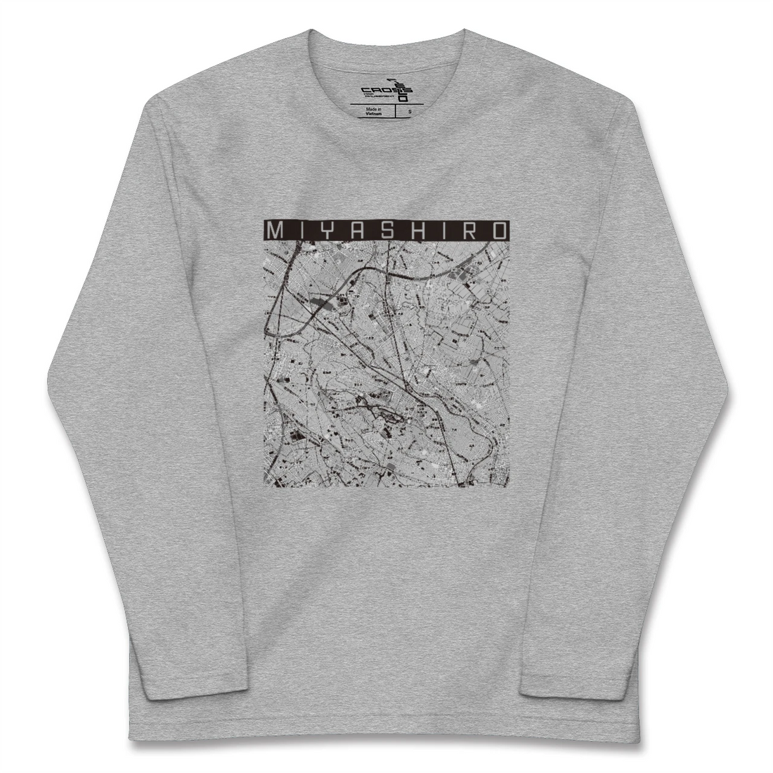 【宮代(埼玉県)】地図柄ロングスリーブTシャツ