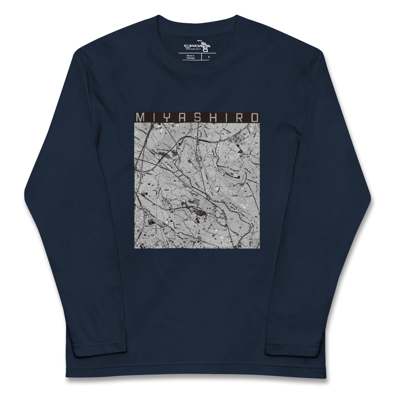 【宮代(埼玉県)】地図柄ロングスリーブTシャツ