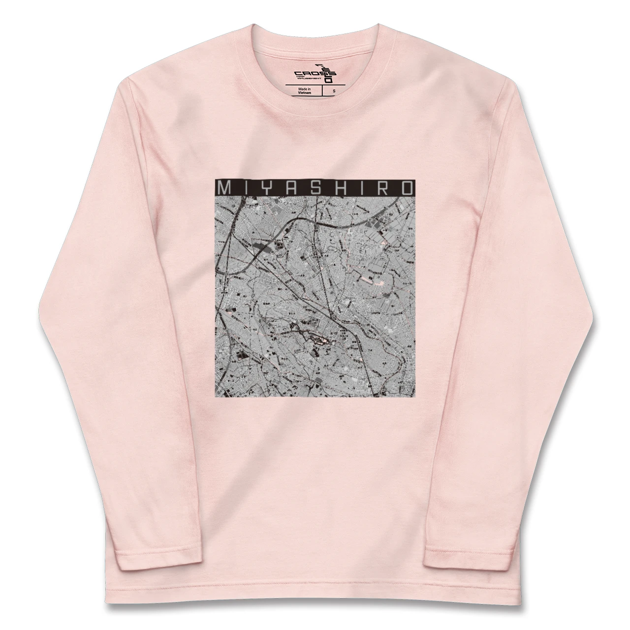 【宮代(埼玉県)】地図柄ロングスリーブTシャツ