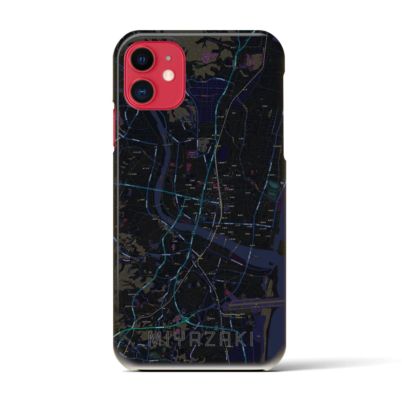 【宮崎2(宮崎県)】地図柄iPhoneケース(バックカバータイプ)