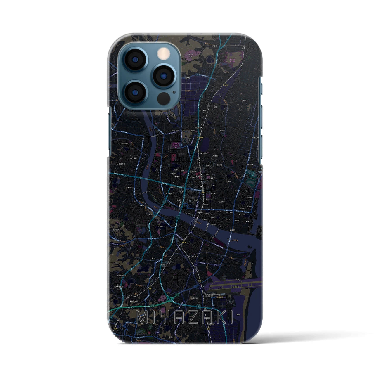 【宮崎2(宮崎県)】地図柄iPhoneケース(バックカバータイプ)