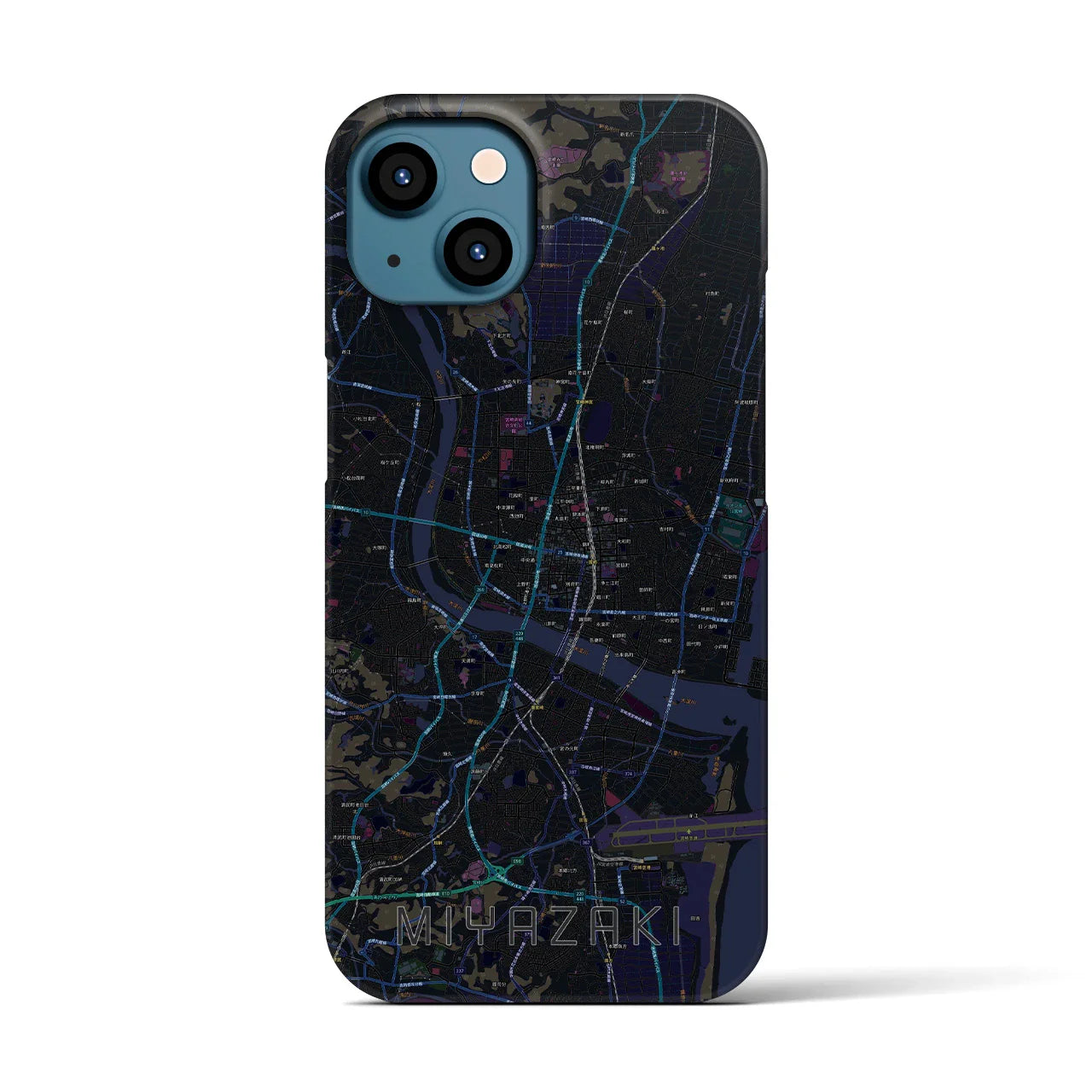 【宮崎2(宮崎県)】地図柄iPhoneケース(バックカバータイプ)