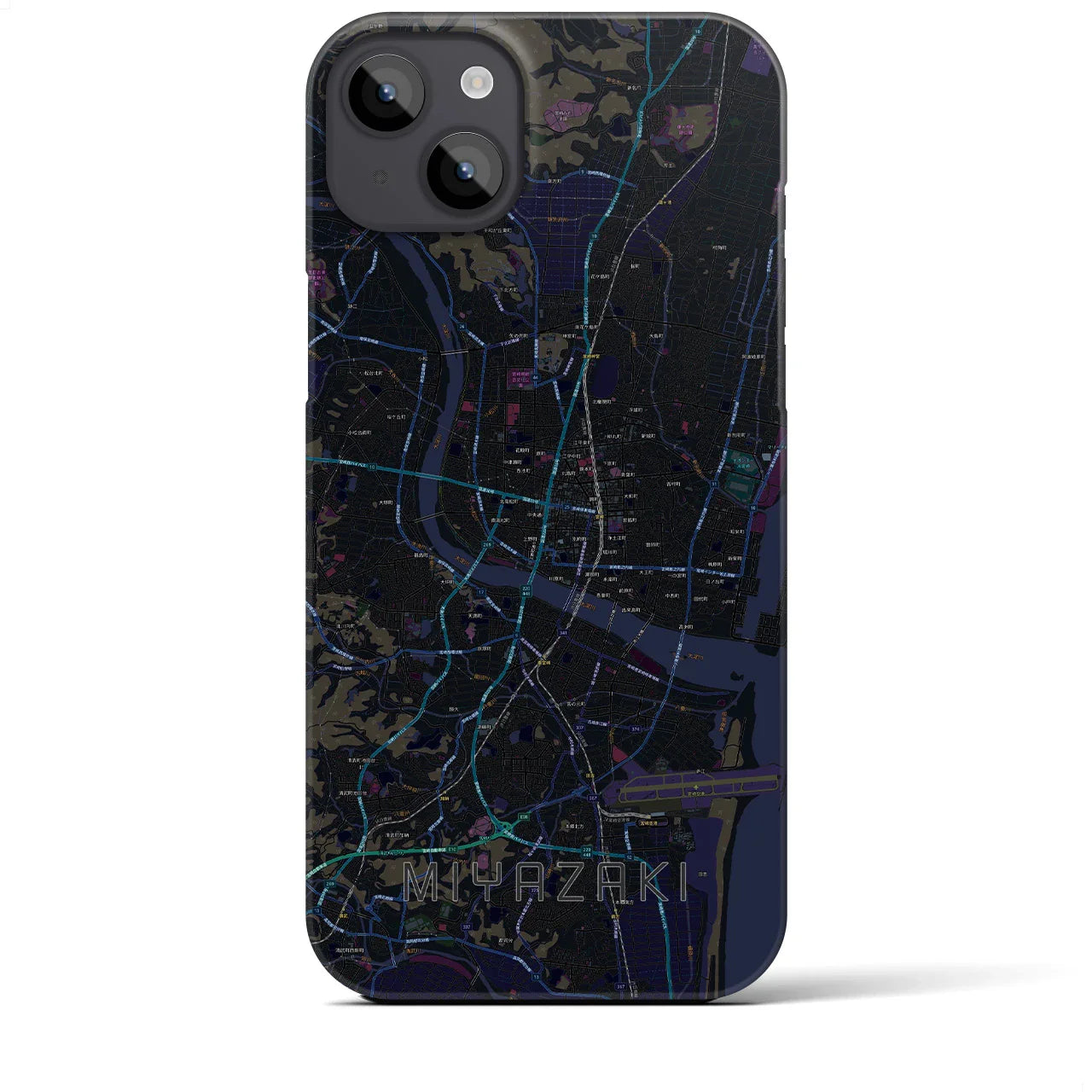 【宮崎2(宮崎県)】地図柄iPhoneケース(バックカバータイプ)