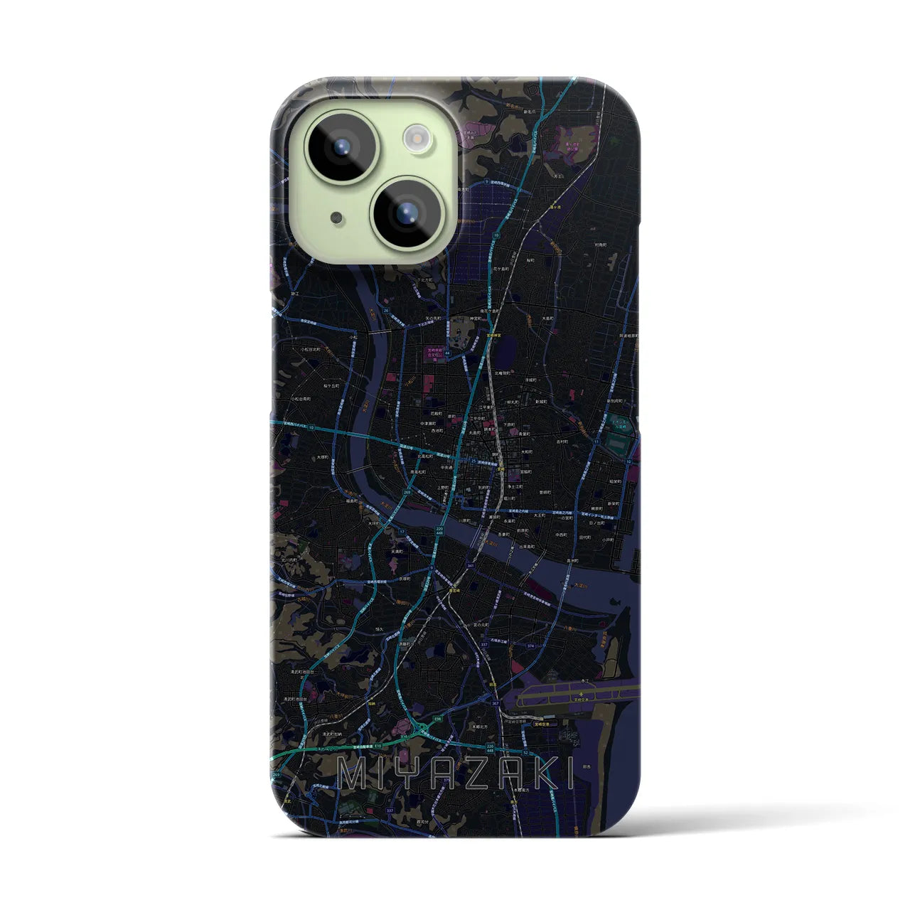 【宮崎2(宮崎県)】地図柄iPhoneケース(バックカバータイプ)