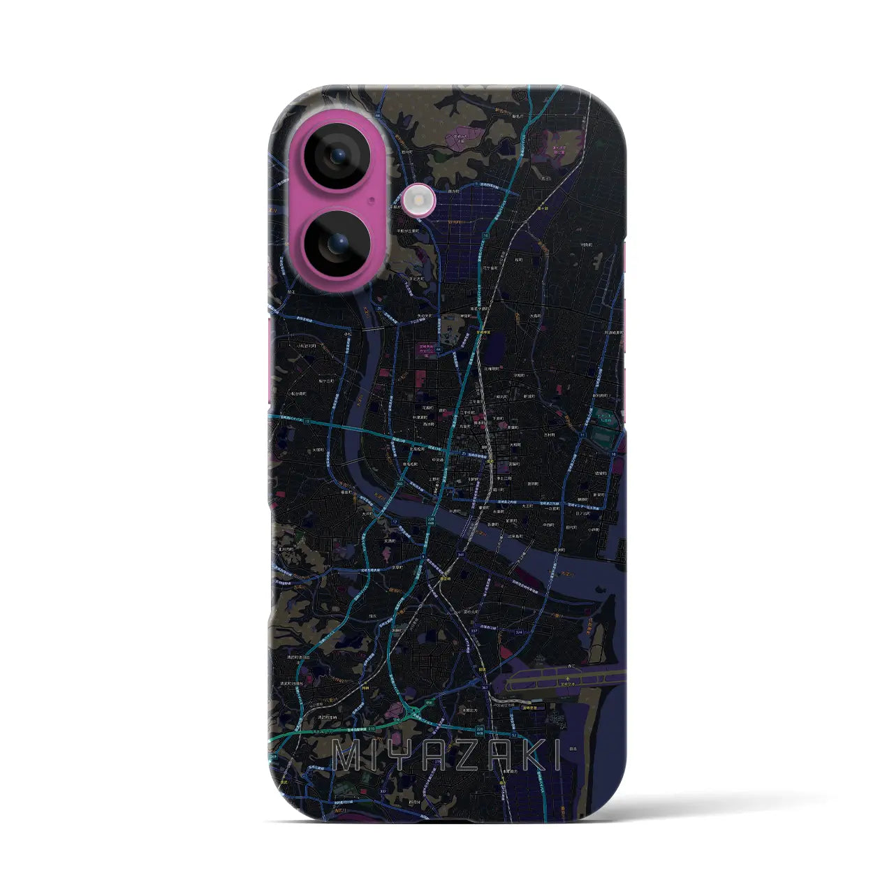 【宮崎2(宮崎県)】地図柄iPhoneケース(バックカバータイプ)