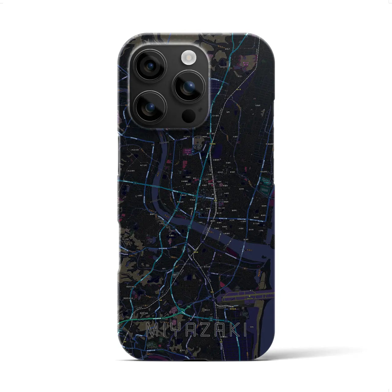 【宮崎2(宮崎県)】地図柄iPhoneケース(バックカバータイプ)