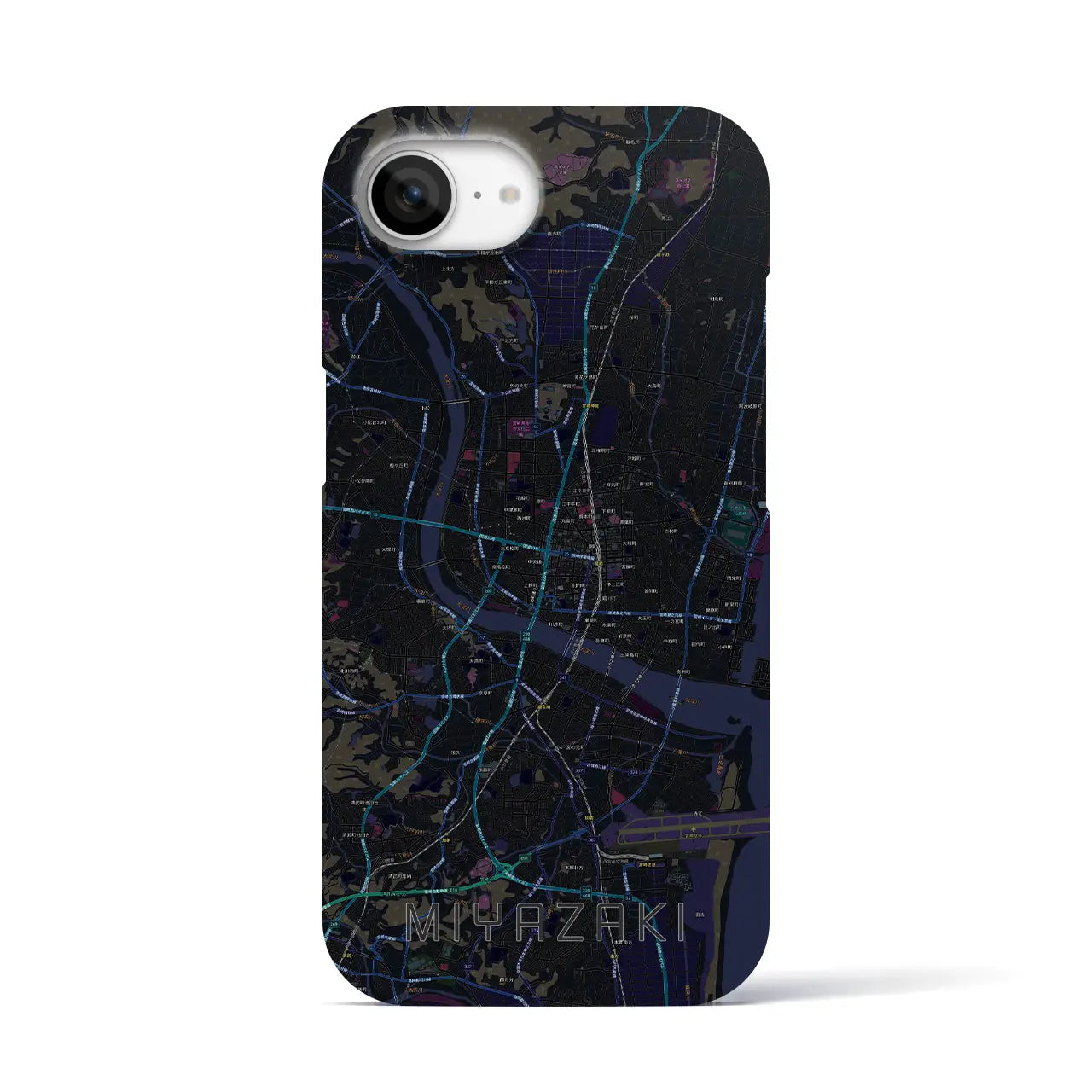 【宮崎2(宮崎県)】地図柄iPhoneケース(バックカバータイプ)