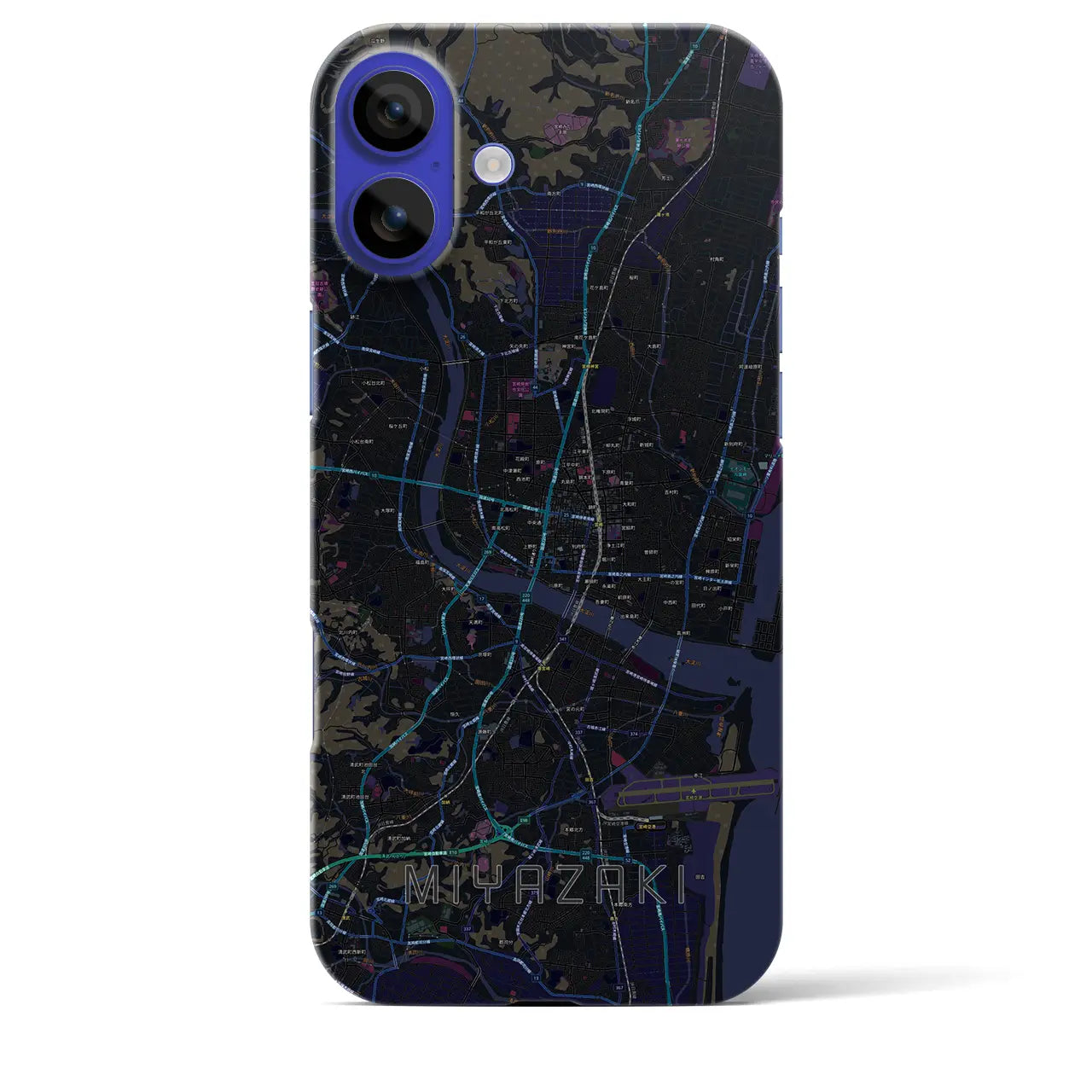 【宮崎2(宮崎県)】地図柄iPhoneケース(バックカバータイプ)