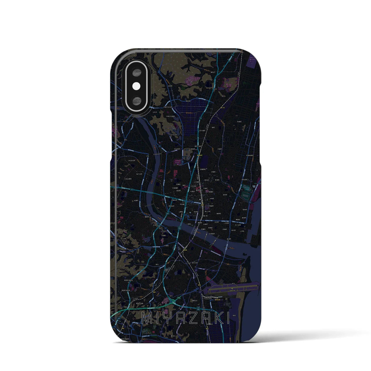 【宮崎2(宮崎県)】地図柄iPhoneケース(バックカバータイプ)