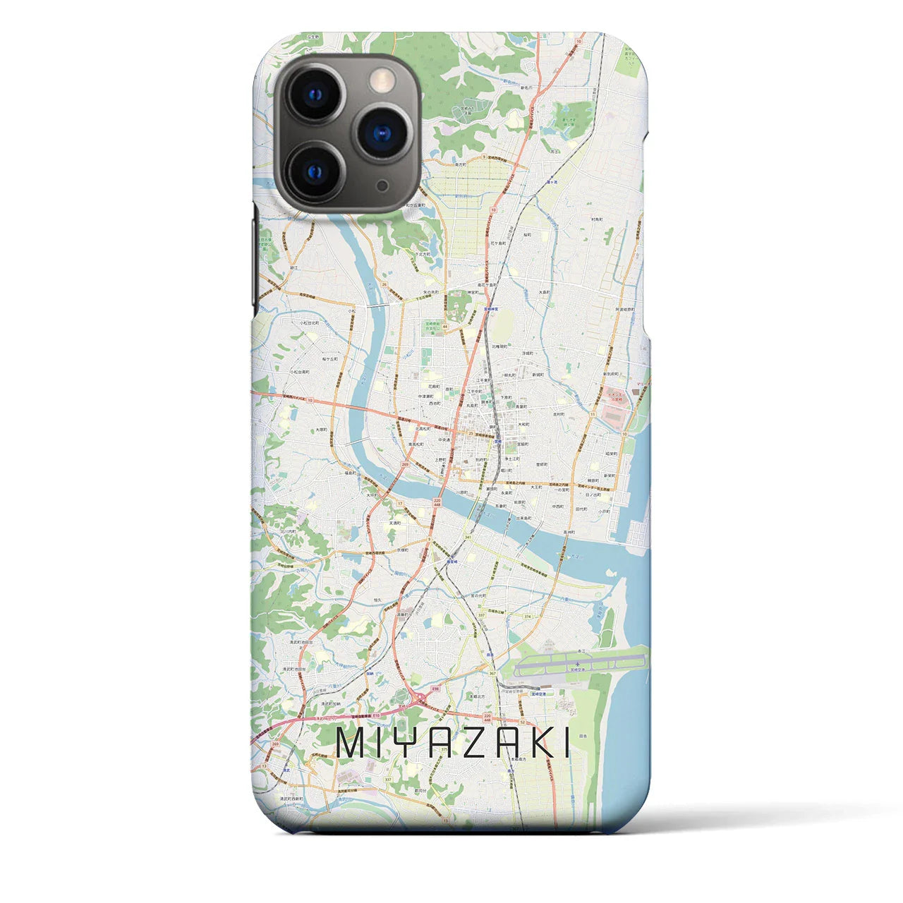 【宮崎2(宮崎県)】地図柄iPhoneケース(バックカバータイプ)