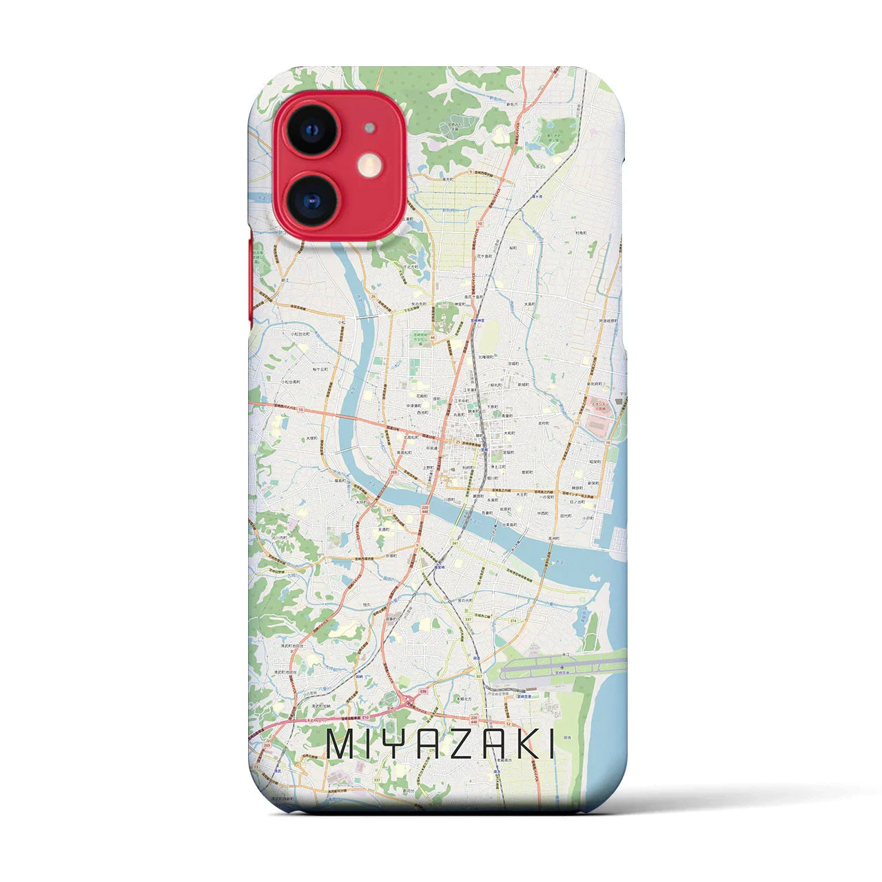 【宮崎2(宮崎県)】地図柄iPhoneケース(バックカバータイプ)