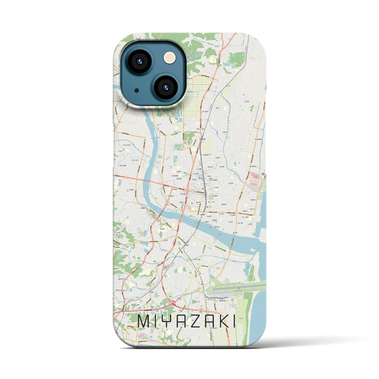 【宮崎2(宮崎県)】地図柄iPhoneケース(バックカバータイプ)