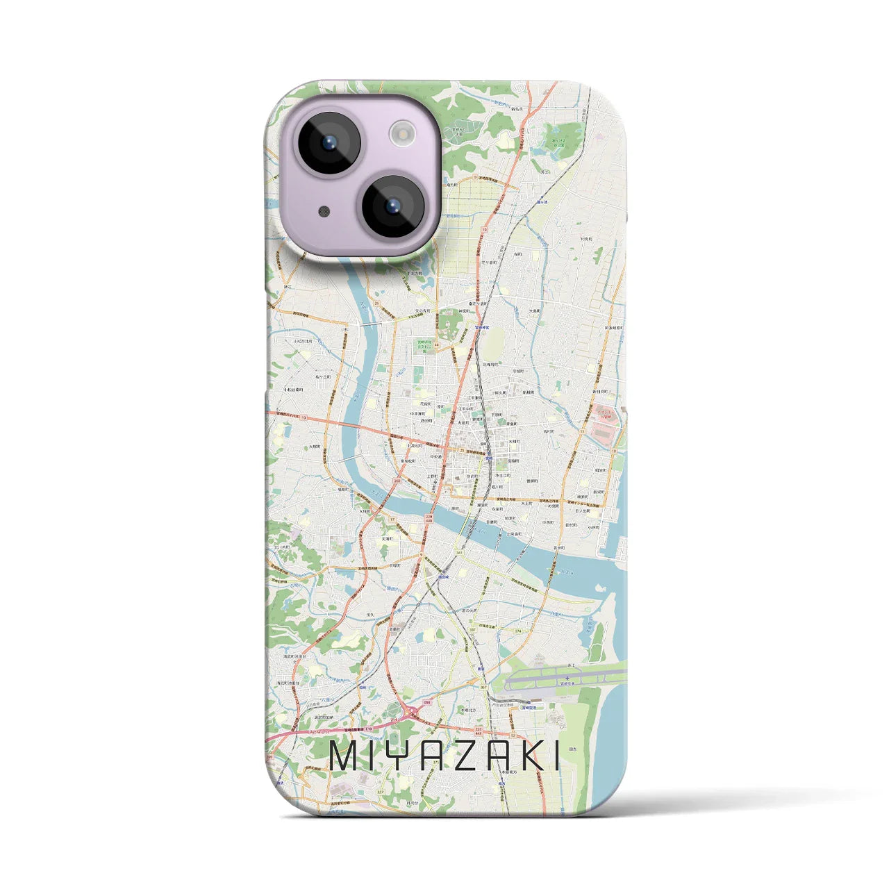 【宮崎2(宮崎県)】地図柄iPhoneケース(バックカバータイプ)