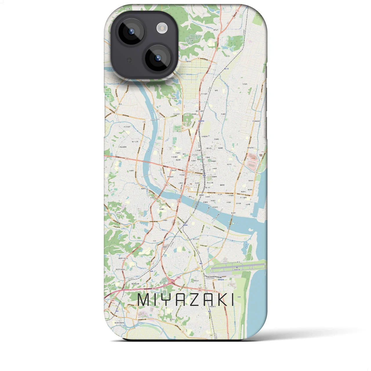 【宮崎2(宮崎県)】地図柄iPhoneケース(バックカバータイプ)