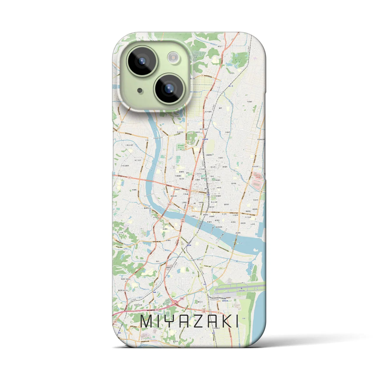 【宮崎2(宮崎県)】地図柄iPhoneケース(バックカバータイプ)