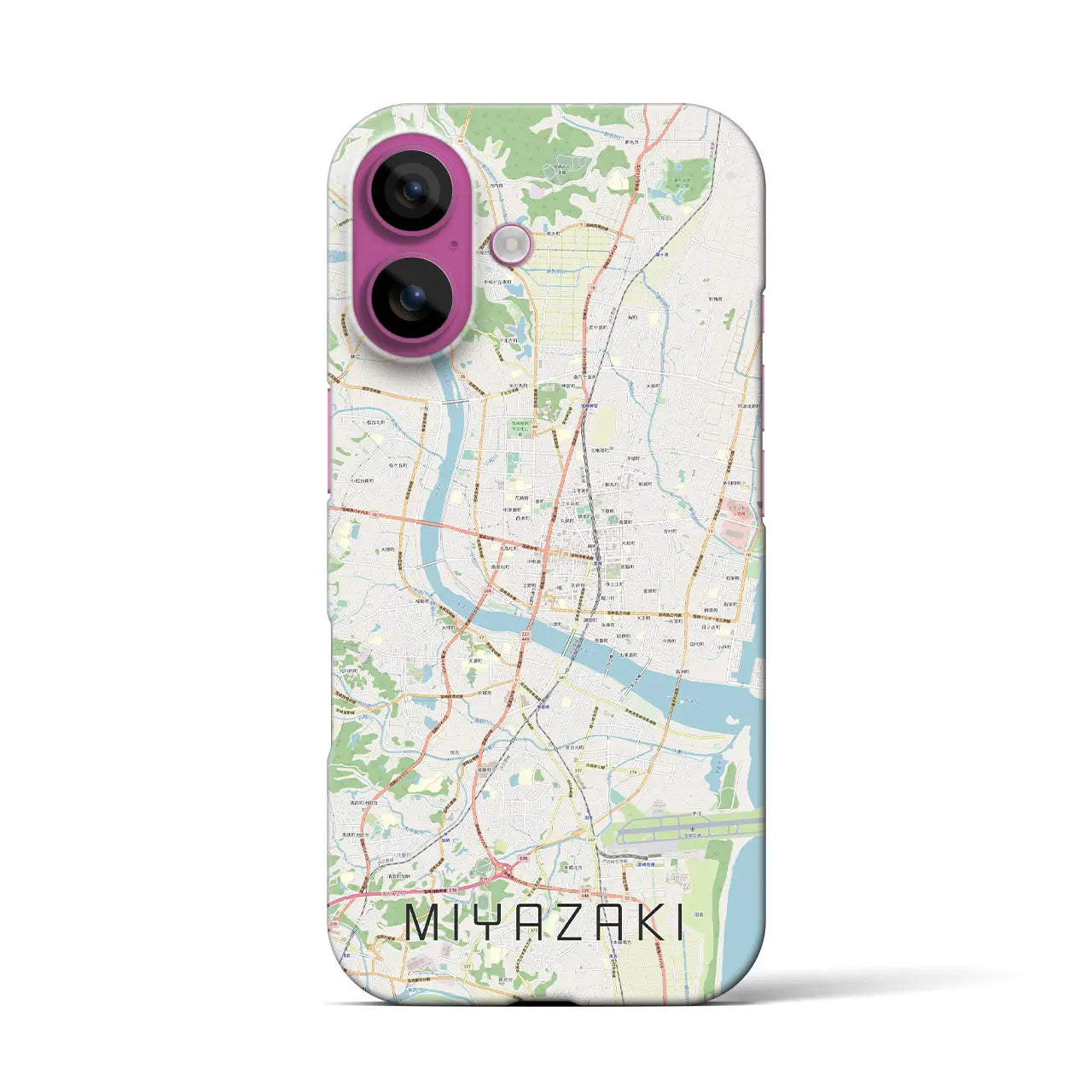 【宮崎2(宮崎県)】地図柄iPhoneケース(バックカバータイプ)