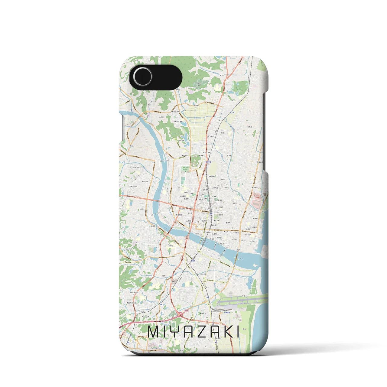 【宮崎2(宮崎県)】地図柄iPhoneケース(バックカバータイプ)