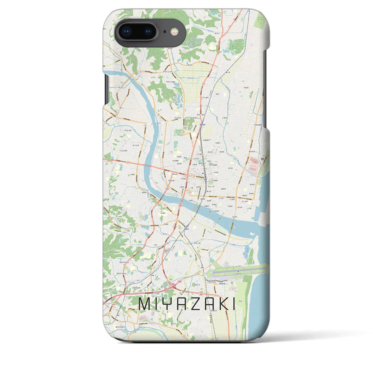 【宮崎2(宮崎県)】地図柄iPhoneケース(バックカバータイプ)