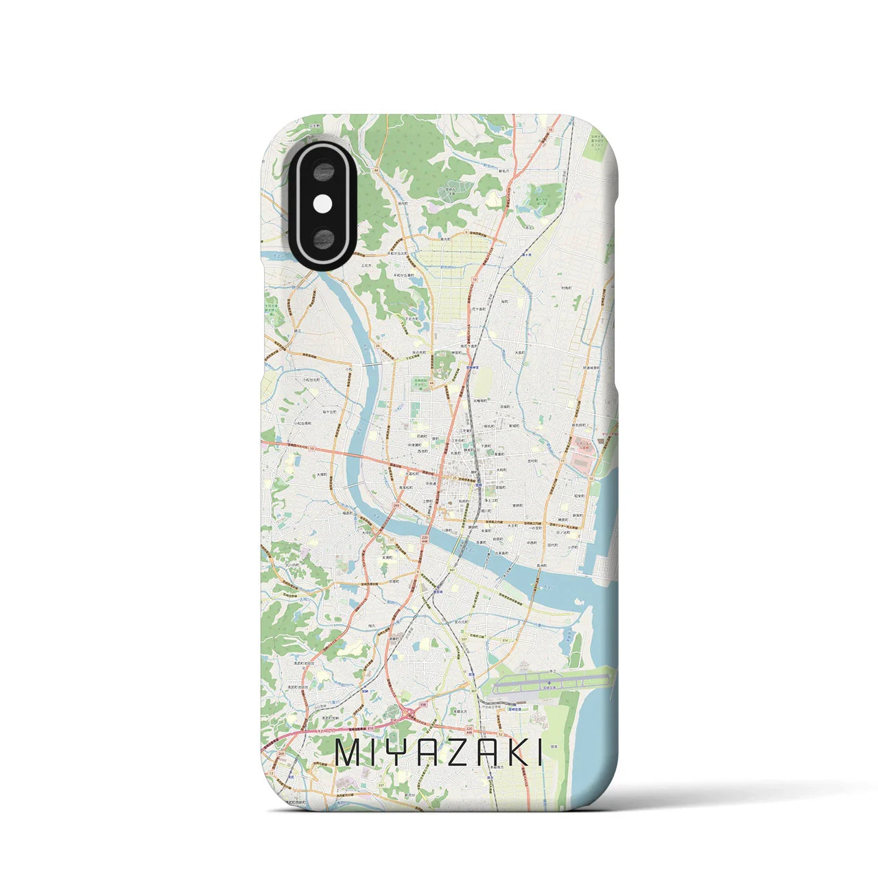 【宮崎2(宮崎県)】地図柄iPhoneケース(バックカバータイプ)