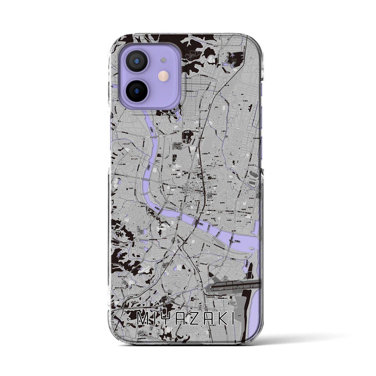 【宮崎2(宮崎県)】地図柄iPhoneケース(クリアタイプ)