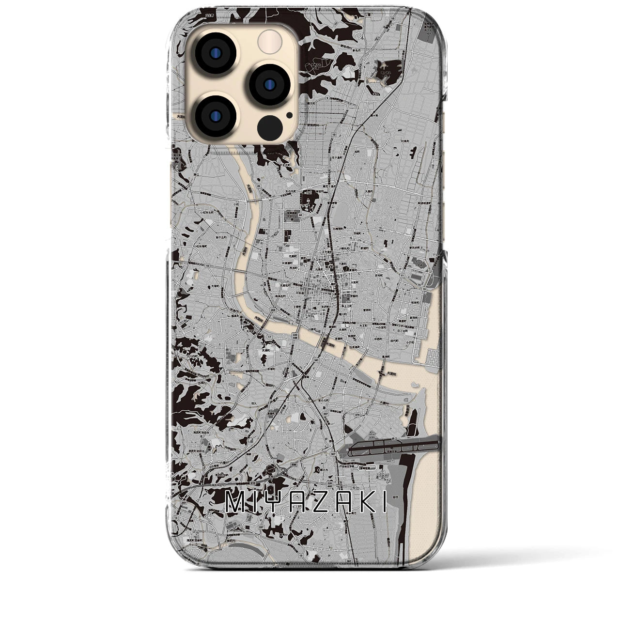 【宮崎2(宮崎県)】地図柄iPhoneケース(クリアタイプ)