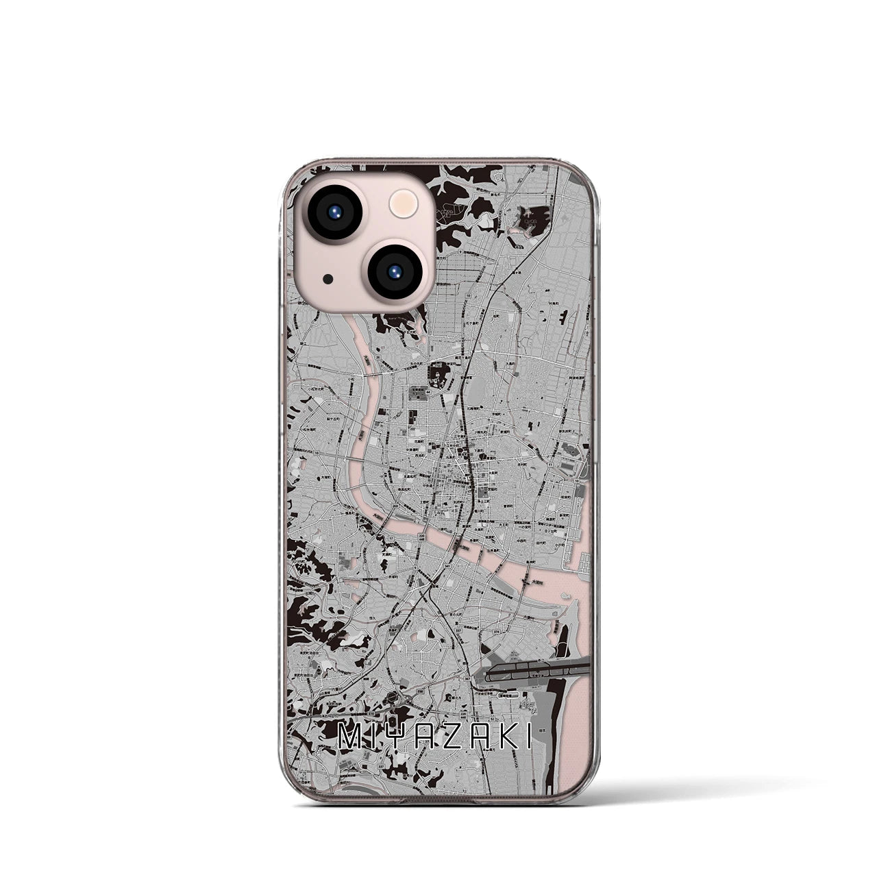 【宮崎2(宮崎県)】地図柄iPhoneケース(クリアタイプ)