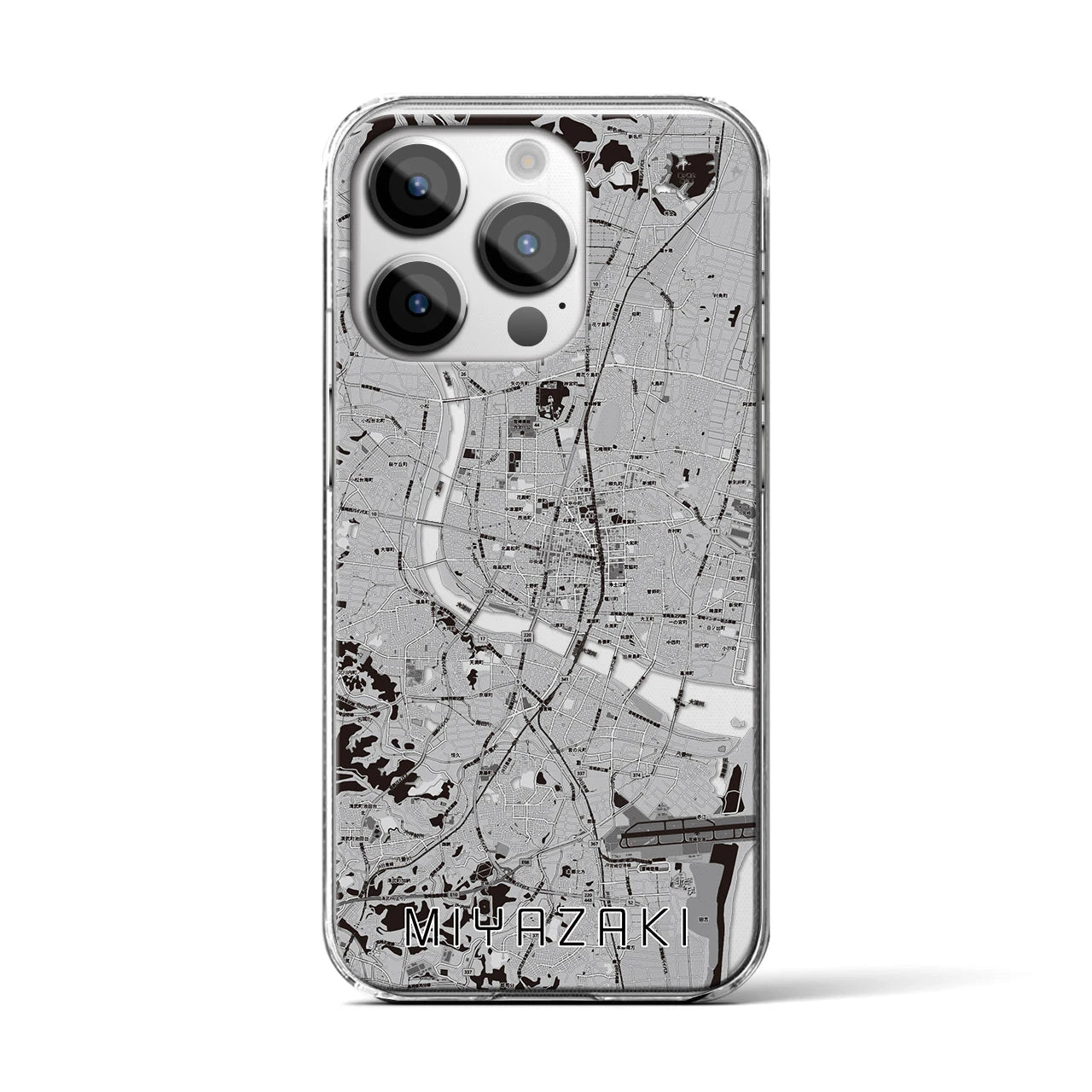 【宮崎2(宮崎県)】地図柄iPhoneケース(クリアタイプ)