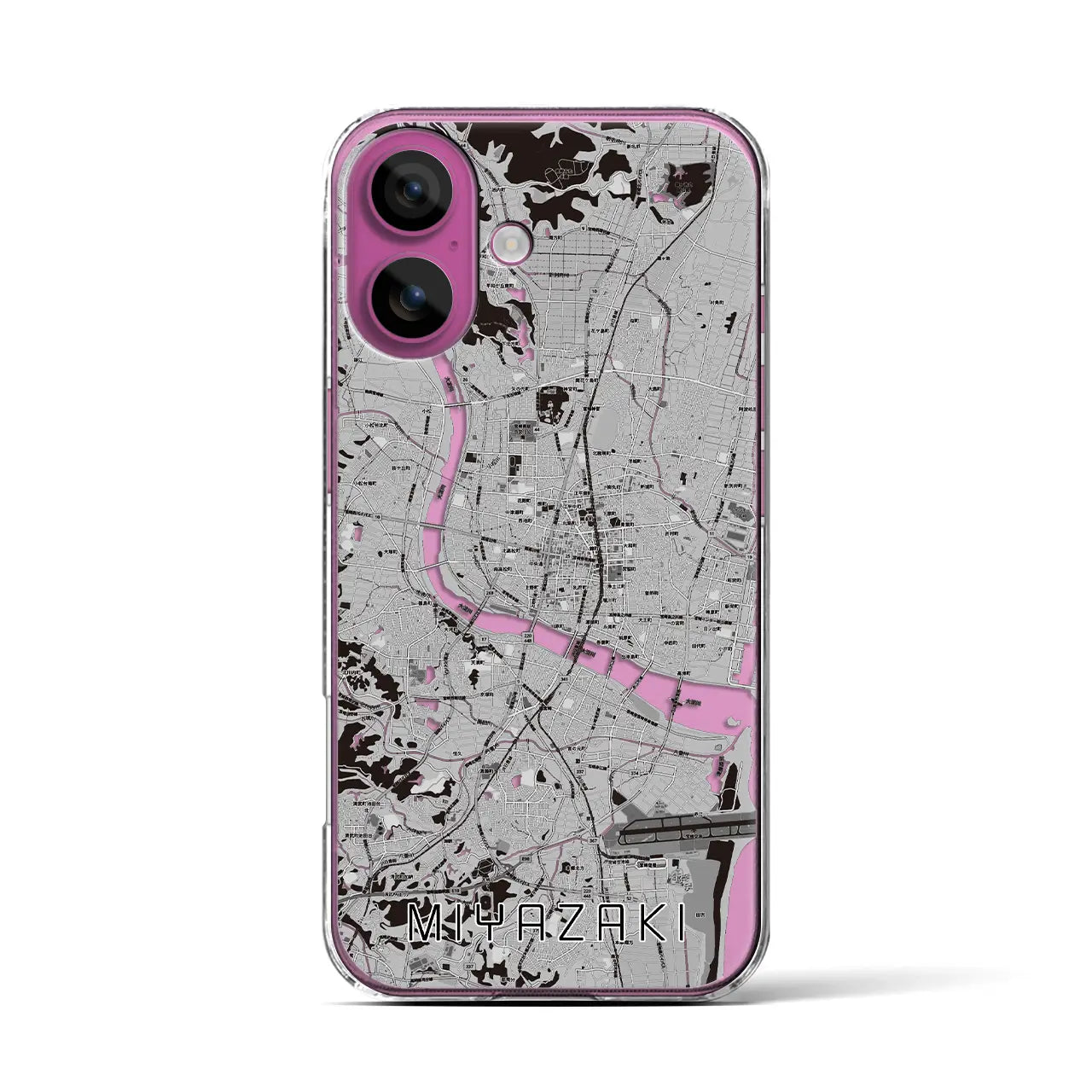 【宮崎2(宮崎県)】地図柄iPhoneケース(クリアタイプ)