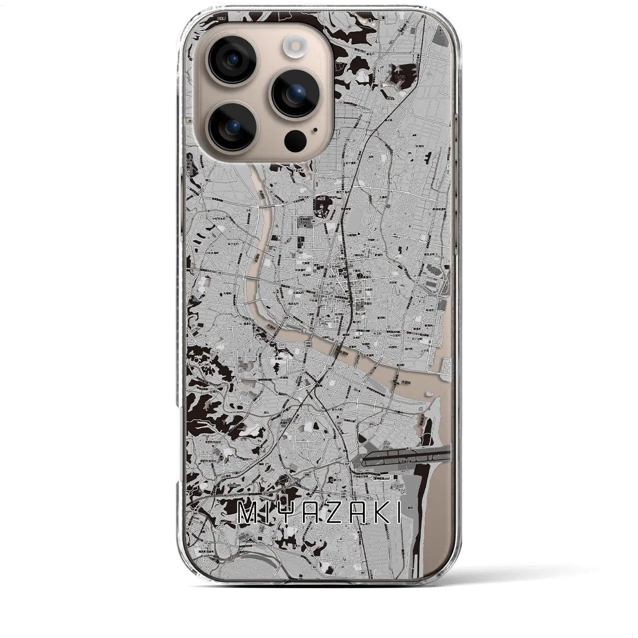 【宮崎2(宮崎県)】地図柄iPhoneケース(クリアタイプ)