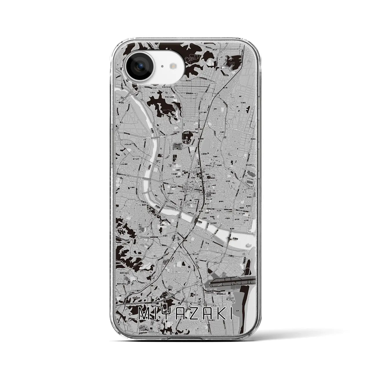 【宮崎2(宮崎県)】地図柄iPhoneケース(クリアタイプ)