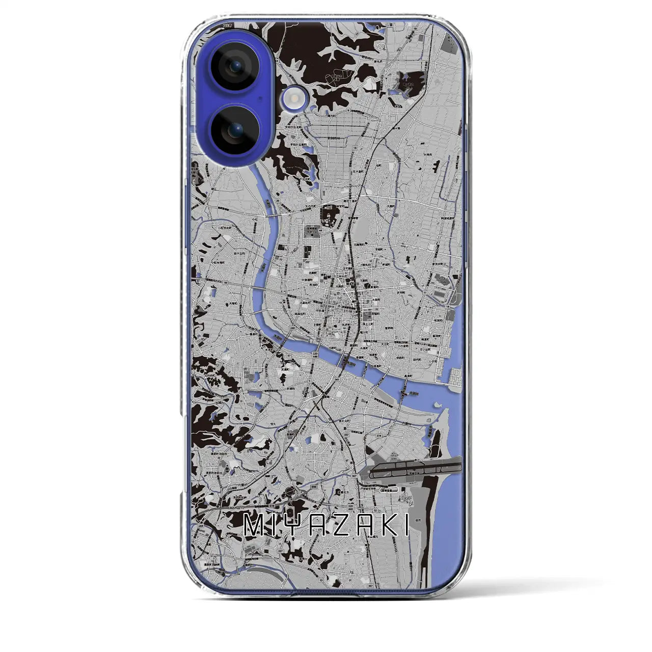 【宮崎2(宮崎県)】地図柄iPhoneケース(クリアタイプ)