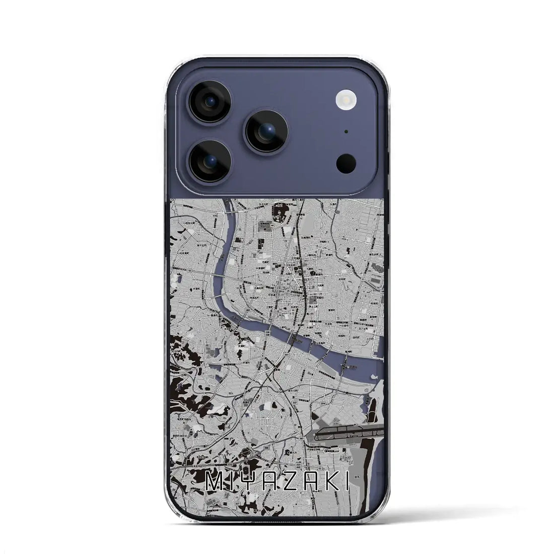 【宮崎2(宮崎県)】地図柄iPhoneケース(クリアタイプ)