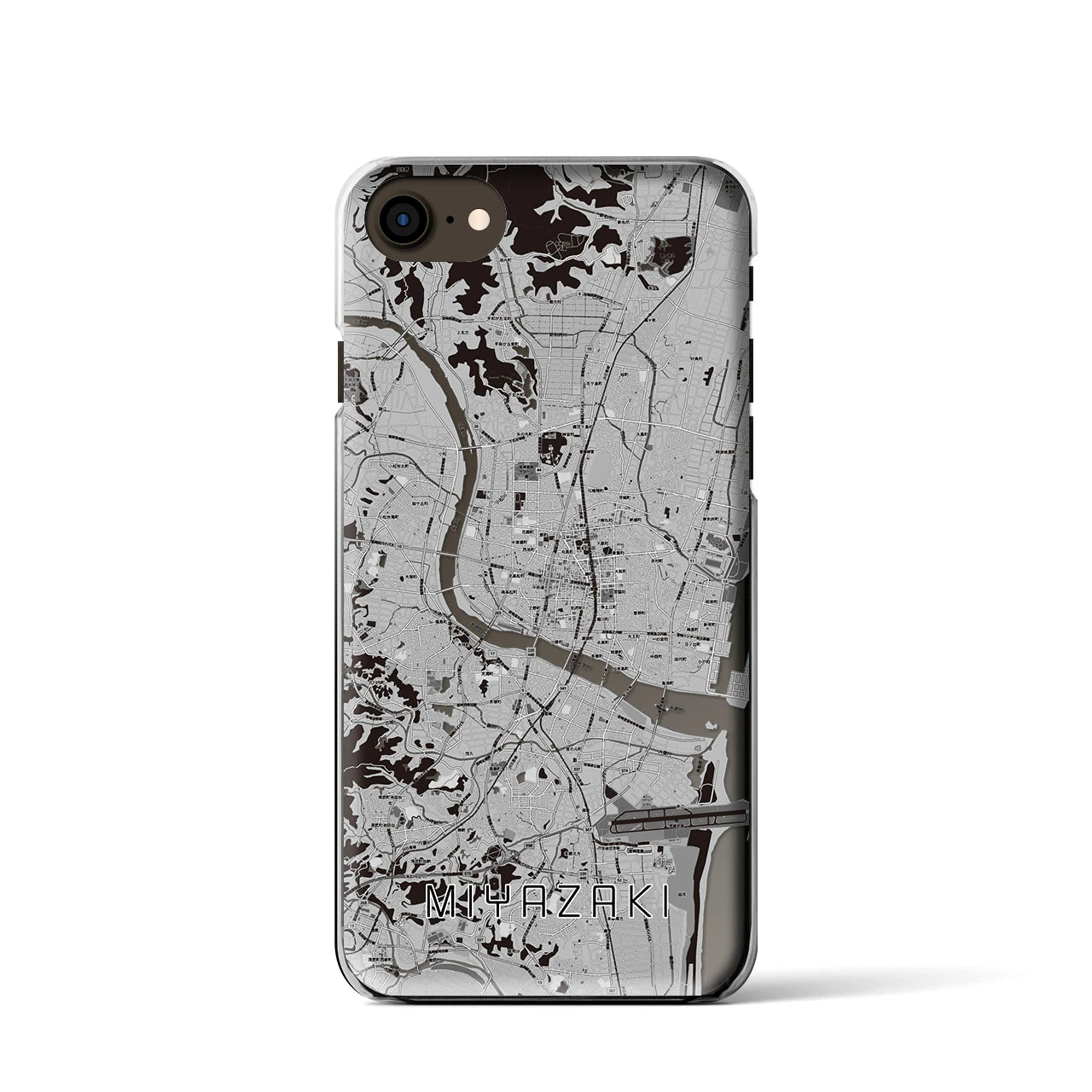 【宮崎2(宮崎県)】地図柄iPhoneケース(クリアタイプ)