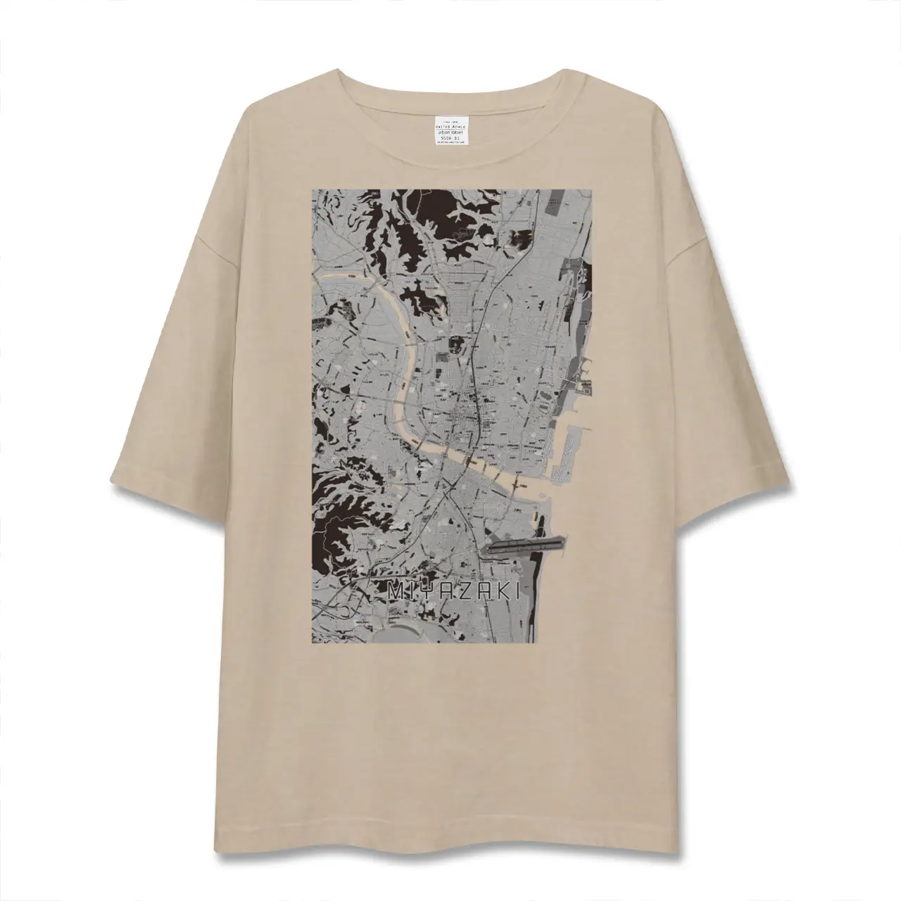 【宮崎2(宮崎県)】地図柄ビッグシルエットTシャツ