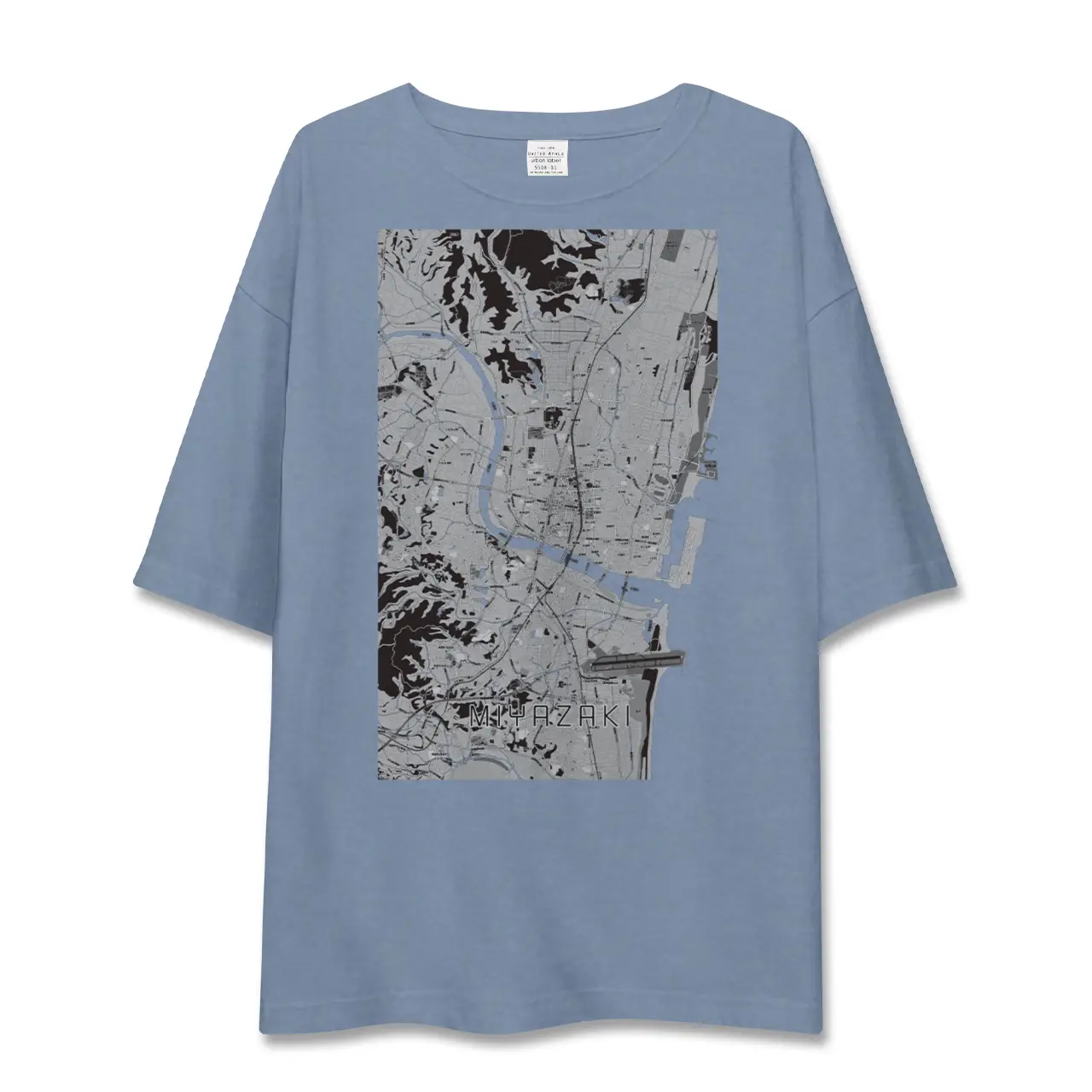 【宮崎2(宮崎県)】地図柄ビッグシルエットTシャツ