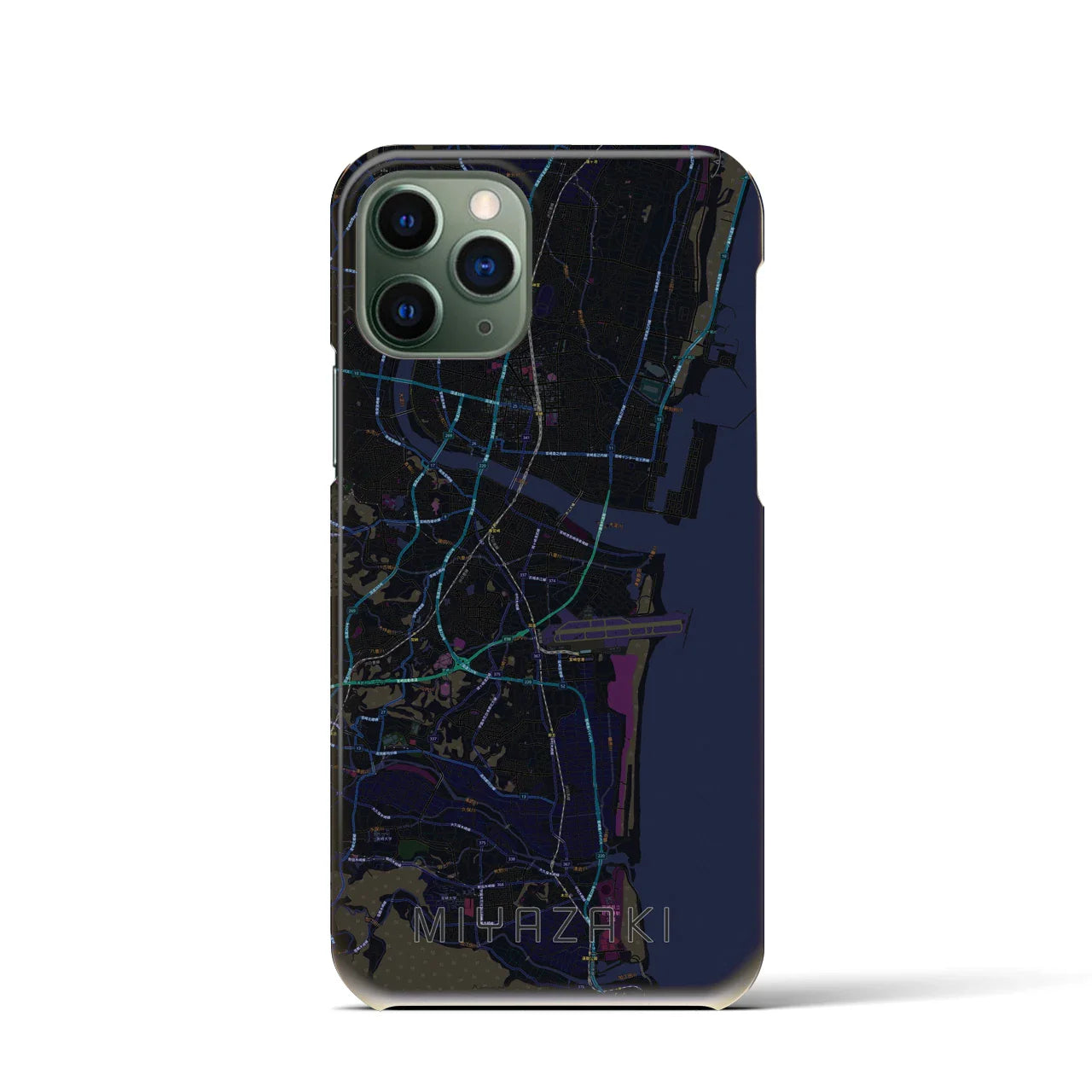 【宮崎(宮崎県)】地図柄iPhoneケース(バックカバータイプ)