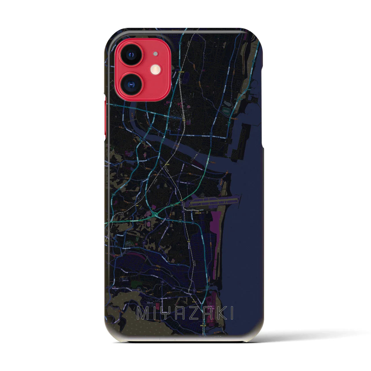 【宮崎(宮崎県)】地図柄iPhoneケース(バックカバータイプ)