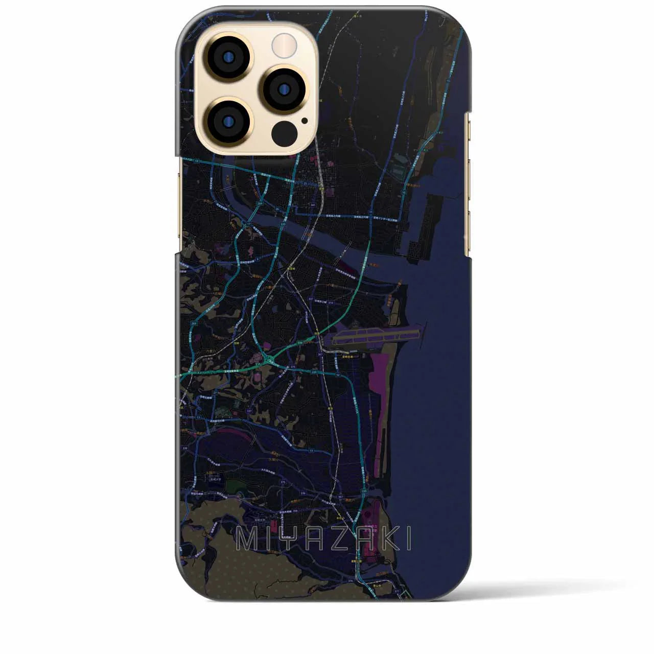 【宮崎(宮崎県)】地図柄iPhoneケース(バックカバータイプ)