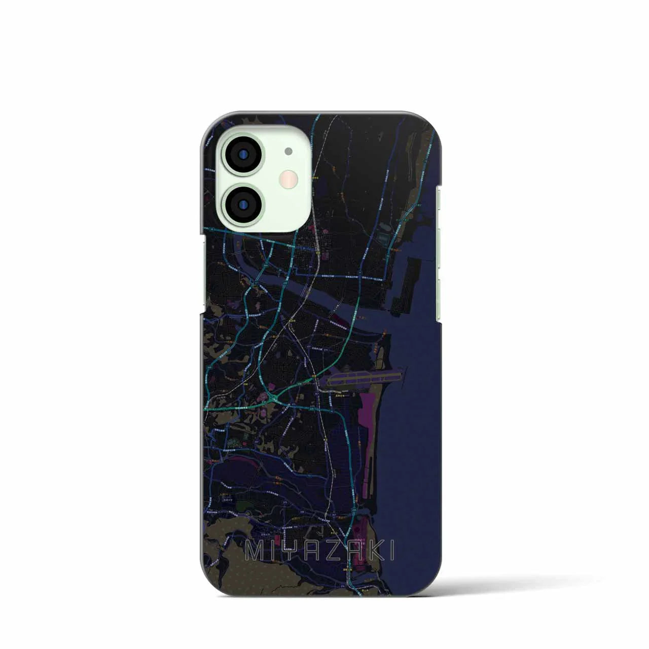 【宮崎(宮崎県)】地図柄iPhoneケース(バックカバータイプ)