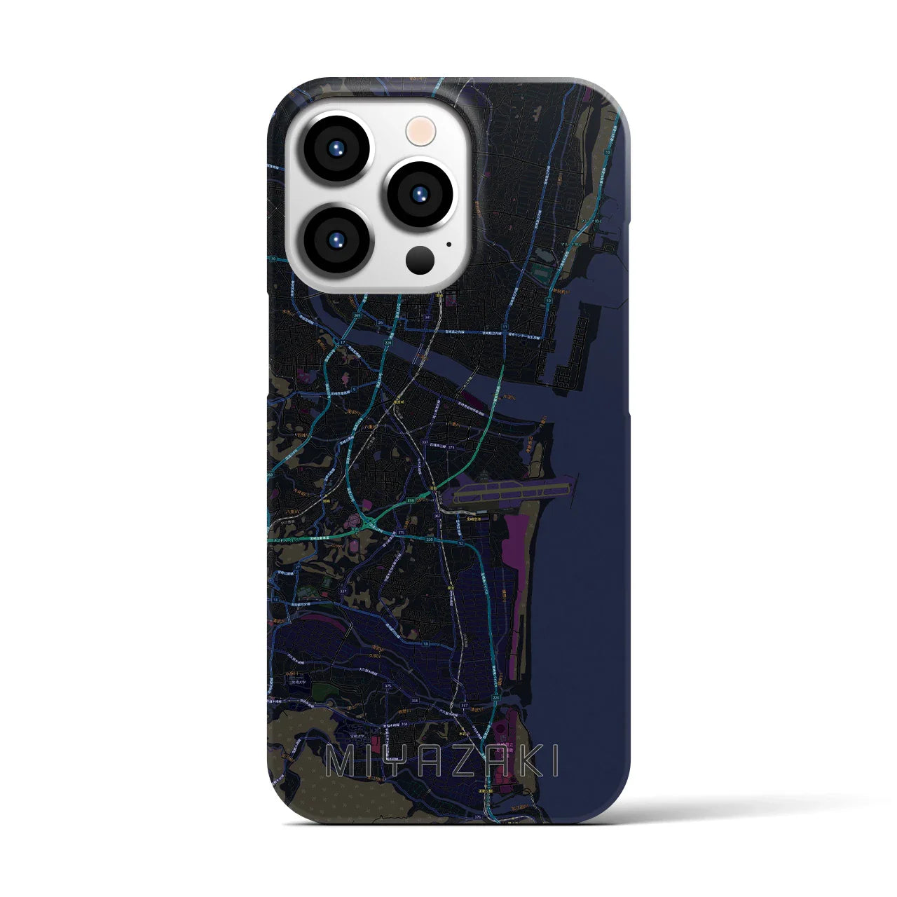 【宮崎(宮崎県)】地図柄iPhoneケース(バックカバータイプ)